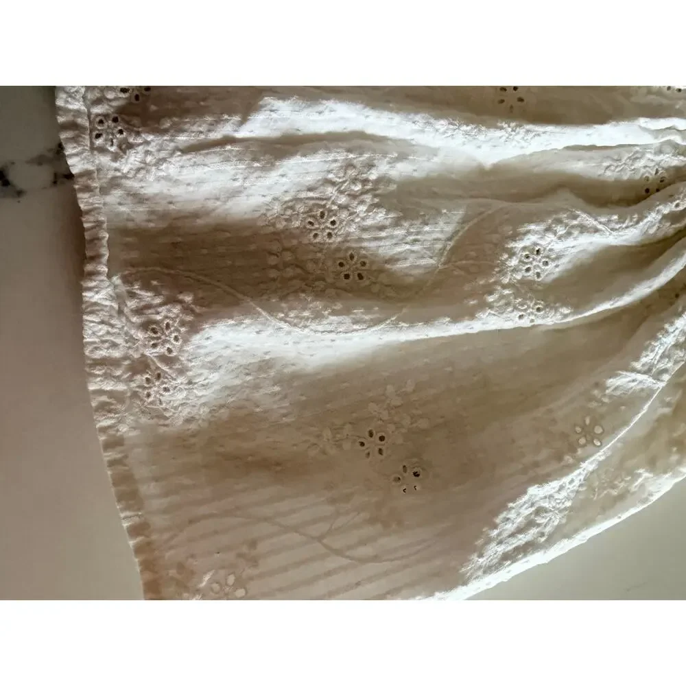 Zara White Embroidered Eyelet Dress with Cap Sleeves - Girls Size 2T/3T